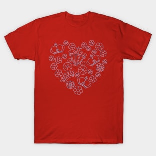 Pattern of little princess doodles T-Shirt